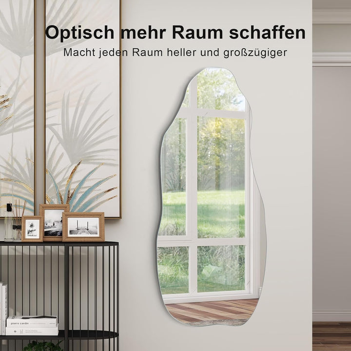 AllRight Asymmetrischer Wandspiegel - Rahmenloser Glas Spiegel in Organischer Asymmetrischer Form, M