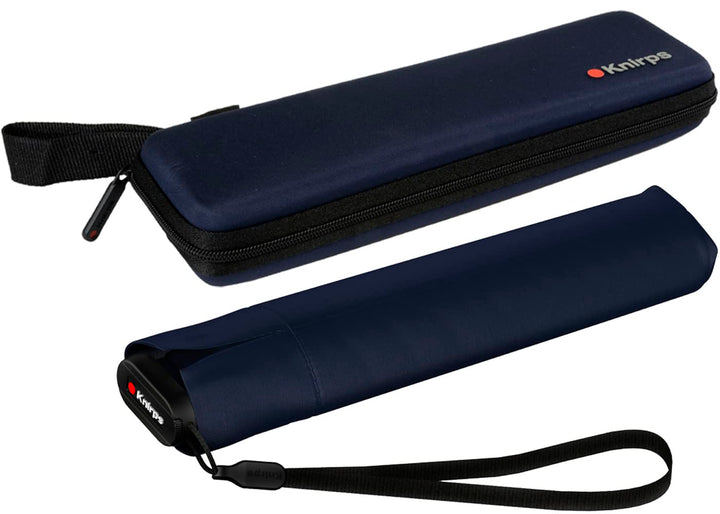 Knirps Taschenschirm US.050 Ultra Light Slim Manual im Etui - Navy Navy mit Etui, Navy mit Etui