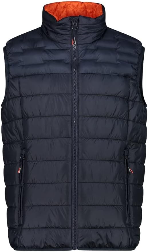 CMP Herren Weste aus Recyceltem Polyester für Herren VEST 48 Black Blue, 48 Black Blue