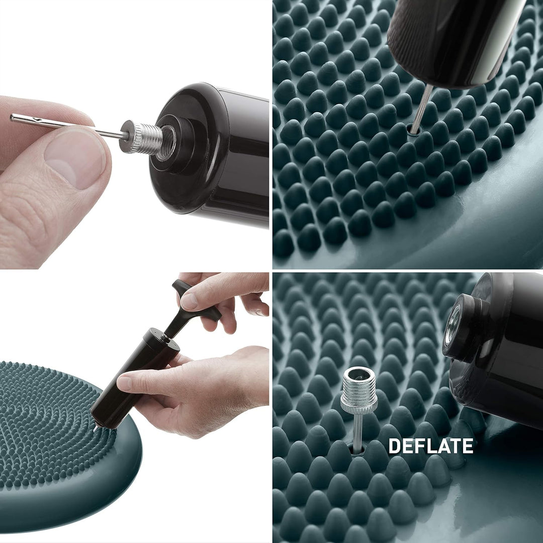 BODYMATE Ballsitzkissen inkl. Pumpe 34cm Durchmesser - Balance-Kissen, Luftkissen, Balance Pad, Nopp