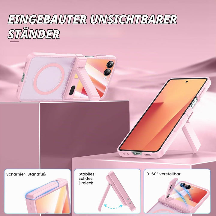 Doeshine für Samsung Galaxy Z Flip 7 Hülle [Not für Flip 7FE] mit Mag-Safe, Ständer und Displayschut