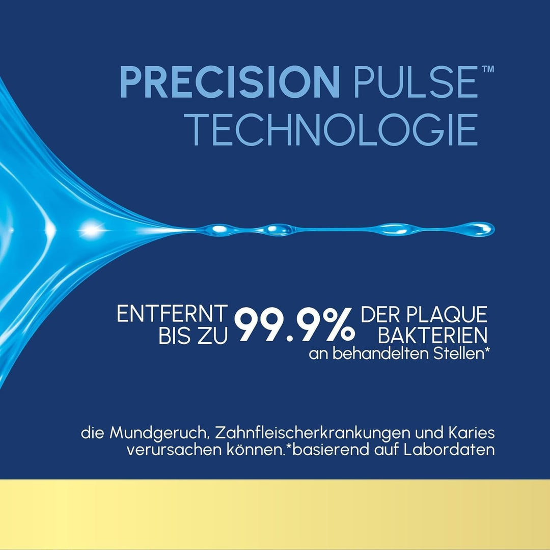 Waterpik Pulse Munddusche kabellos, Professionelle 99,9% Plaque Entfernung, 2 Intensitätsmodi, Zahnz