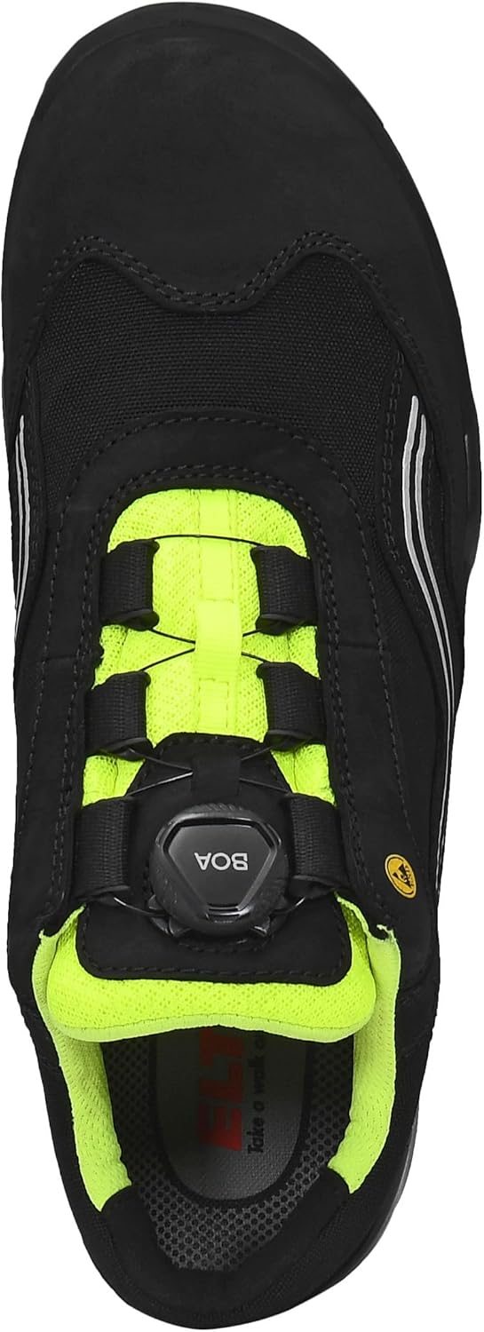 ELTEN Sicherheitsschuhe AMBITION BOA Low ESD S2, Damen und Herren, Leder/Textil, Stahlkappe, leicht,