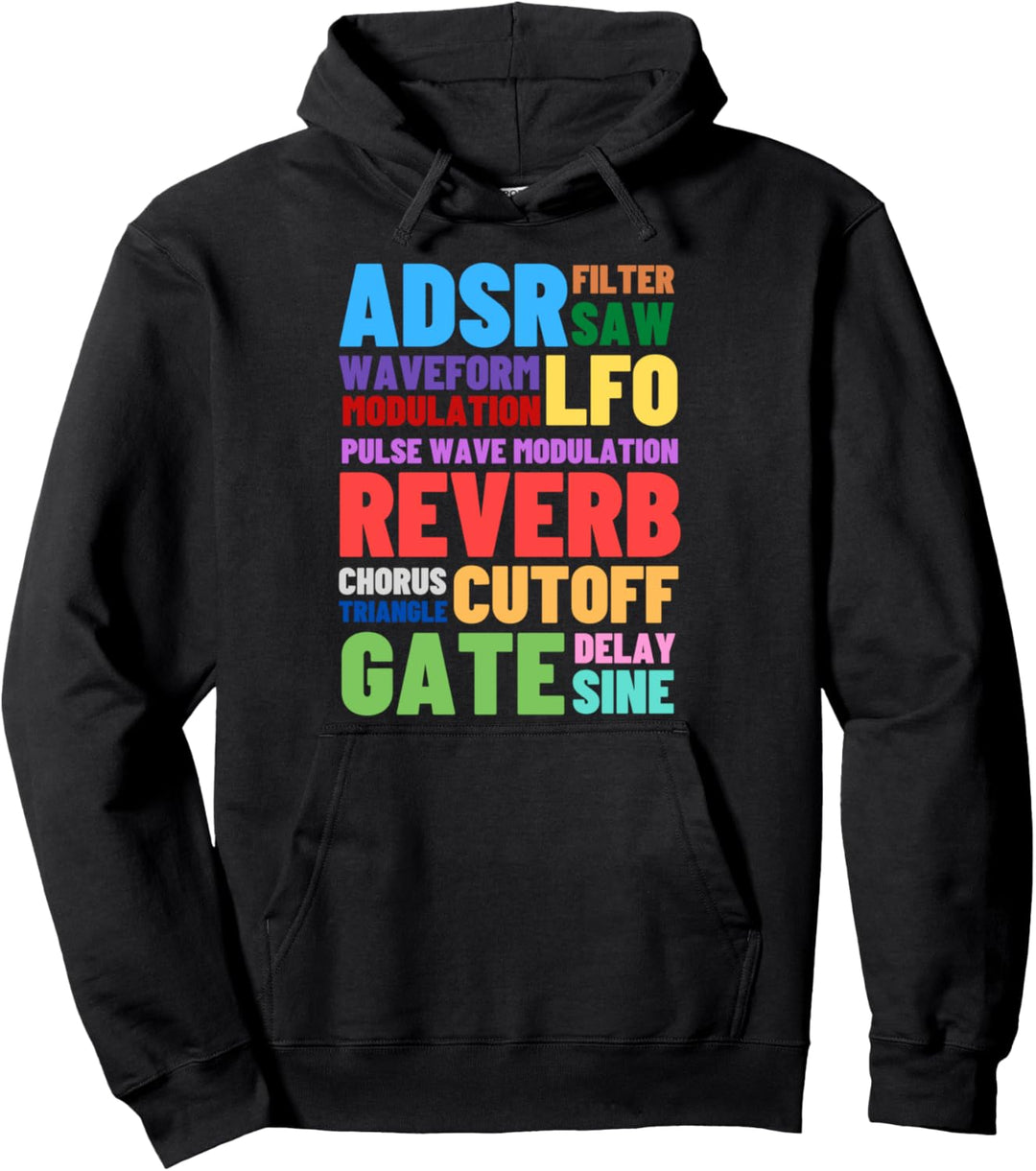 Analog Modular Synthesizer Wörter Techno Rave Synth Nerd Pullover Hoodie