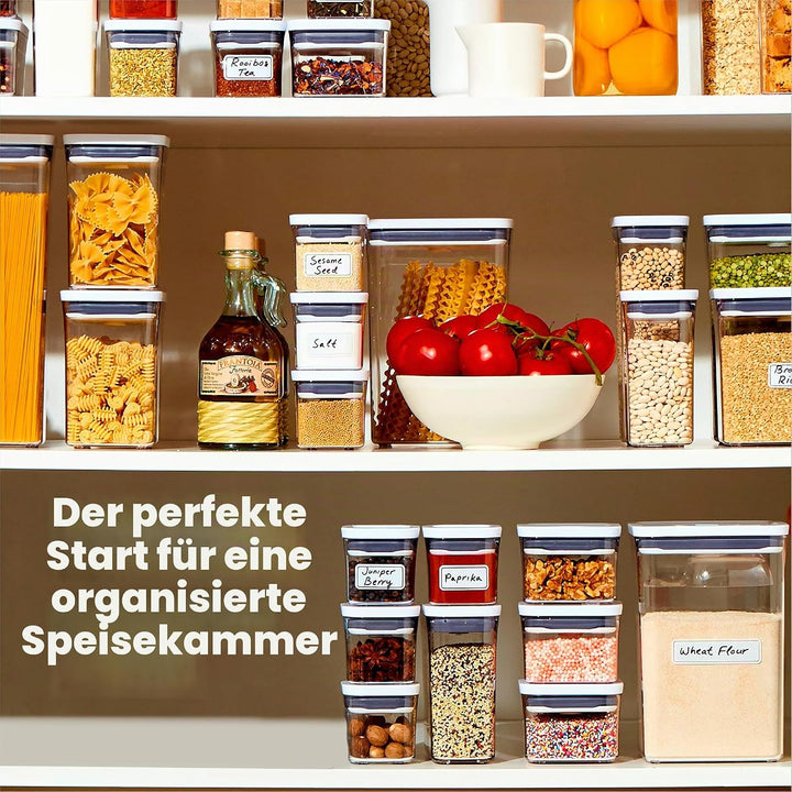 OXO 11235900 Good Grips Pop-Behälter-Set, 5-teilig, Kunststoff, weiss Container Set, Container Set