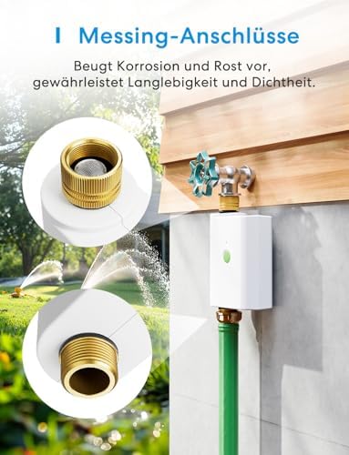 Meross Bewässerungscomputer WLAN mit Hub MST100 & Bewässerungscomputer WLAN 2 Ausgänge MST200