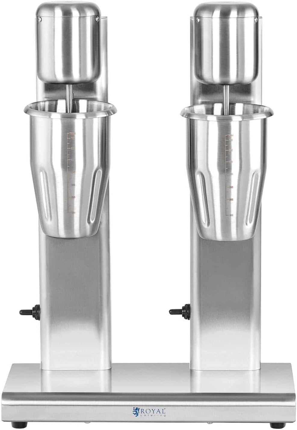 Royal Catering RCPMS-160S Milchshaker doppelt 2 x 1 l 15.000 U/min Edelstahl Standmixer Hochleistung
