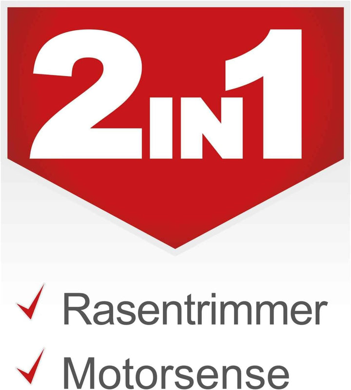 Scheppach Benzin Freischneider PBC330 Rasentrimmer &amp; Motorsense 2in1 | Schnittbreite 430/255mm | Lei