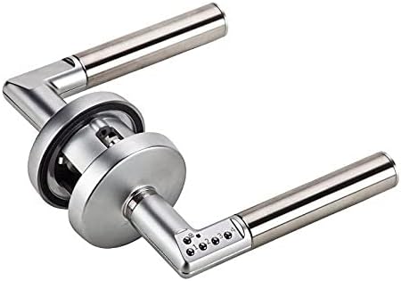 ASSA ABLOY digitaler Türbeschlag Code Handle DIN Rechts - Zimmertürbeschlag mit PIN-Code - Silber