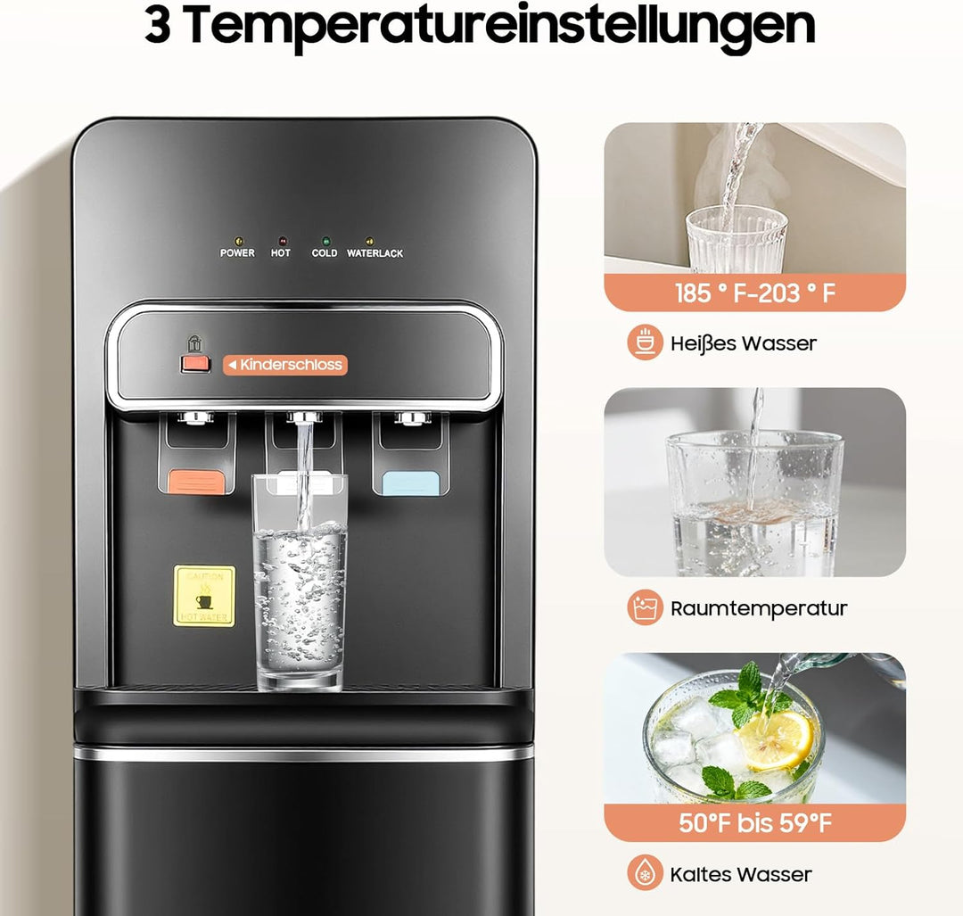550W Bodenstehender Wasserspender mit Bodenbeladung, Kalt Heiss Doppelfunktion Elektrisch Heisswasse