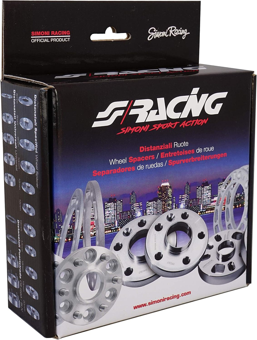 Simoni Racing DR083/B1 Spurverbreiterungen mit Schrauben Speziell, 12 mm