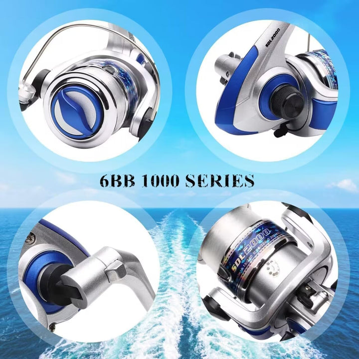 BNTTEAM Mini Spinnen Angelrute & Rolle Combos Teleskop tragbare Hand Harte 99% Kohlefaser Meer Angel