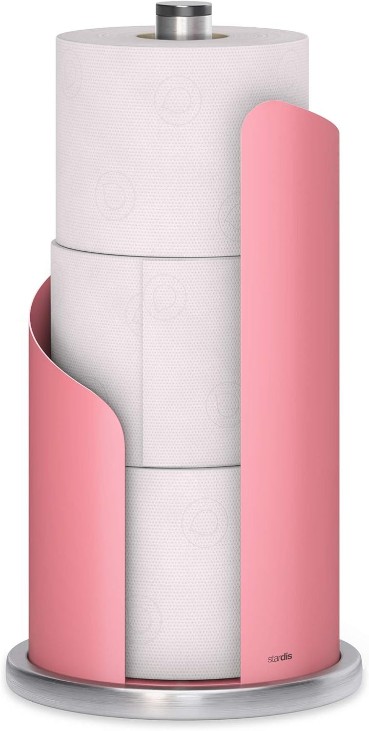 Design Küchenrollenhalter Edelstahl matt H 30 Ø15 cm Rollenhalter Papierrollenhalter für Küchenrolle
