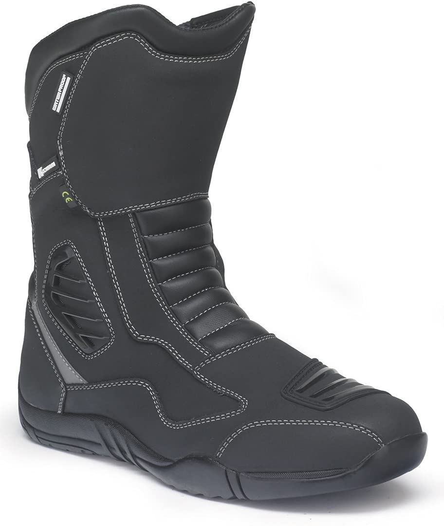 Kochmann Zyklon wasserdichte Motorradstiefel, schwarz, 45 45 EU Schwarz, 45 EU Schwarz