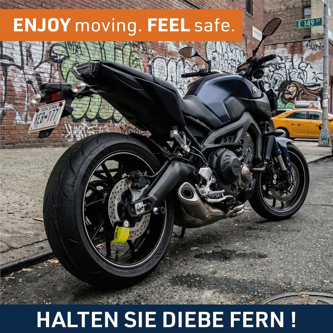 URBAN UR6 Bremsscheibenschloss mit Alarm 120dB Warnfunktion, Bremsscheibenschloss Motorrad E Roller
