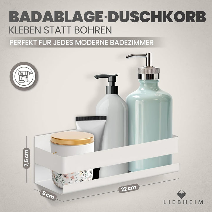 Duschablage Ohne Bohren - Badregal - Badezimmer Organizer - Duschregal - Badezimmer Regal - Duschreg