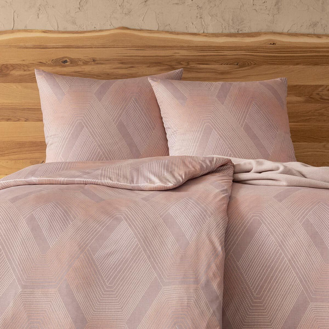 ESTELLA Mako Interlock Jersey Bettwäsche Quinn Altrosa 1 Bettbezug 155 x 220 cm + 1 Kissenbezug 80 x