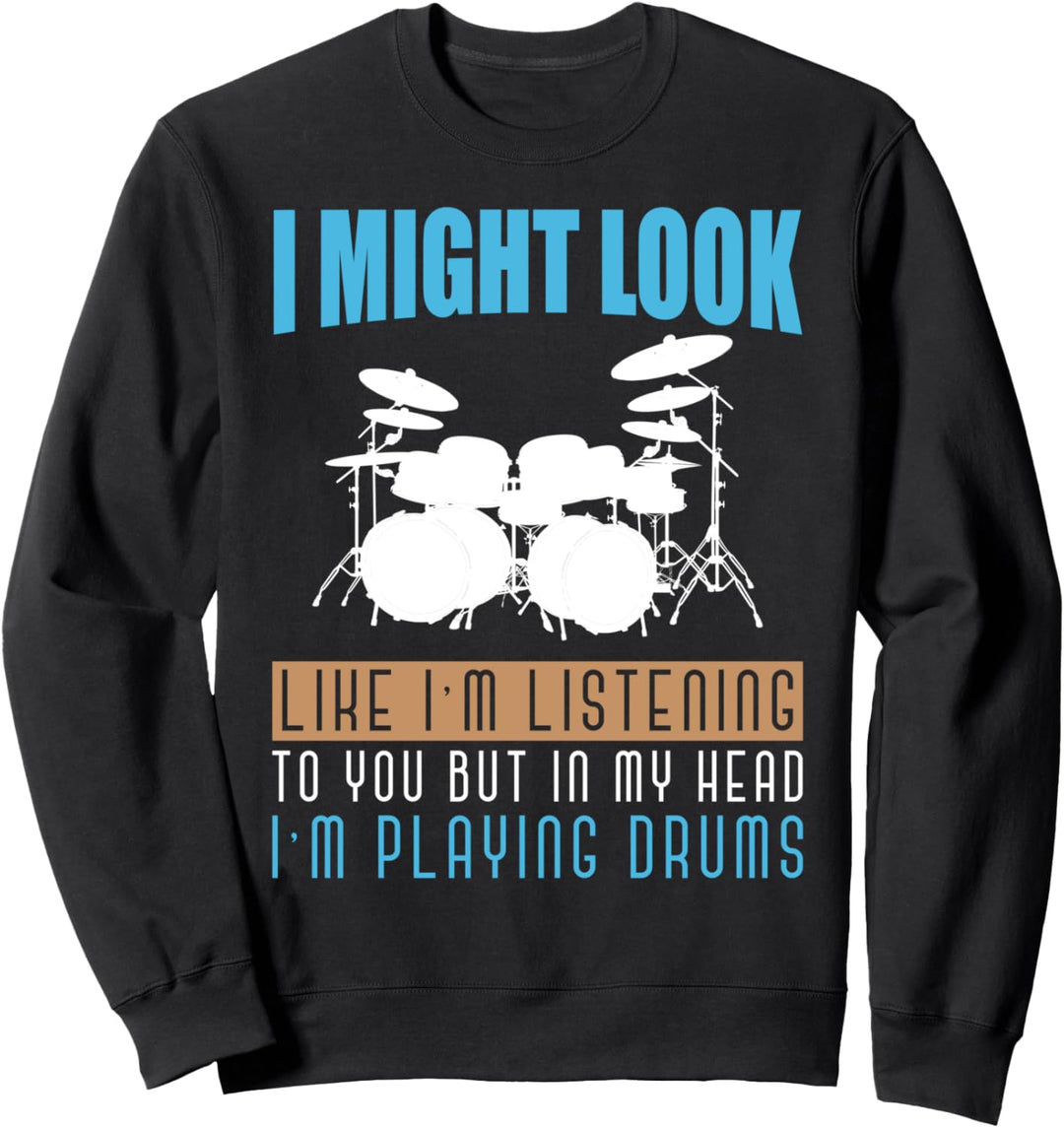 Rock Musik Schlagzeuger Musiker Drummer Lustiges Schlagzeug Sweatshirt