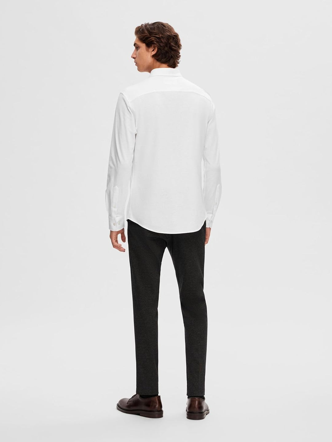 Selected Homme Male Langarmhemd Pikee XXL Bright White, XXL Bright White