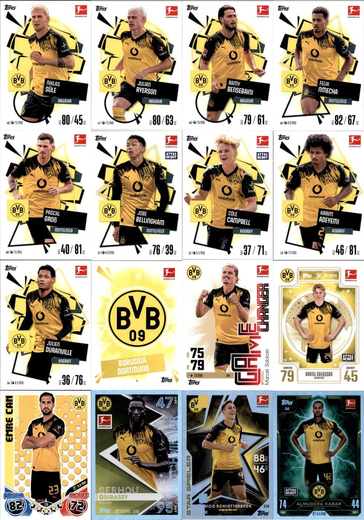 Bundle mit Topps Match Attax Bundesliga - 2025/26 - Mannschaftspaket - Borussia Dortmund + Exklusive