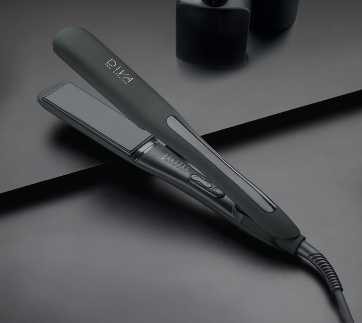 Diva Pro Styling Wide Digital Styler - Extrabreite Keramikplatten - Gleichmässige Hitzeverteilung -