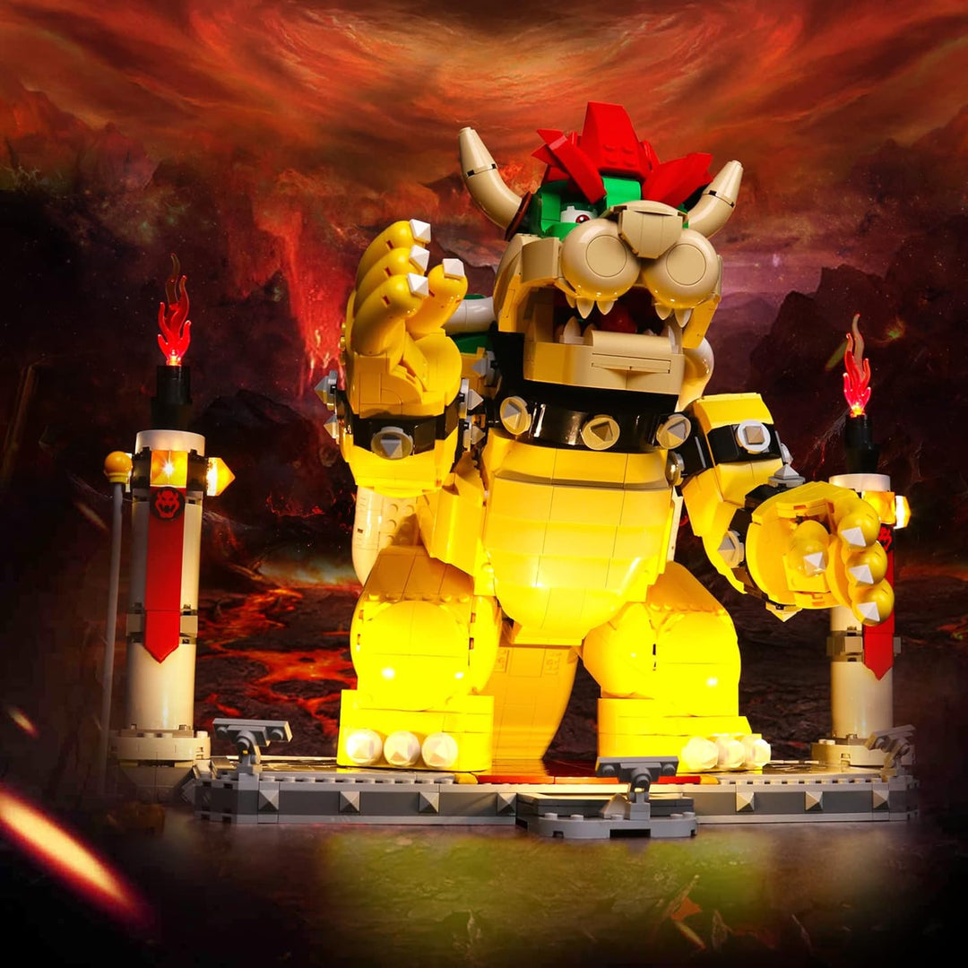 BrickBling Led Licht Set für Lego 71411 Super Mario Der mächtige Bowser, Led Beleuchtungs Set für Le