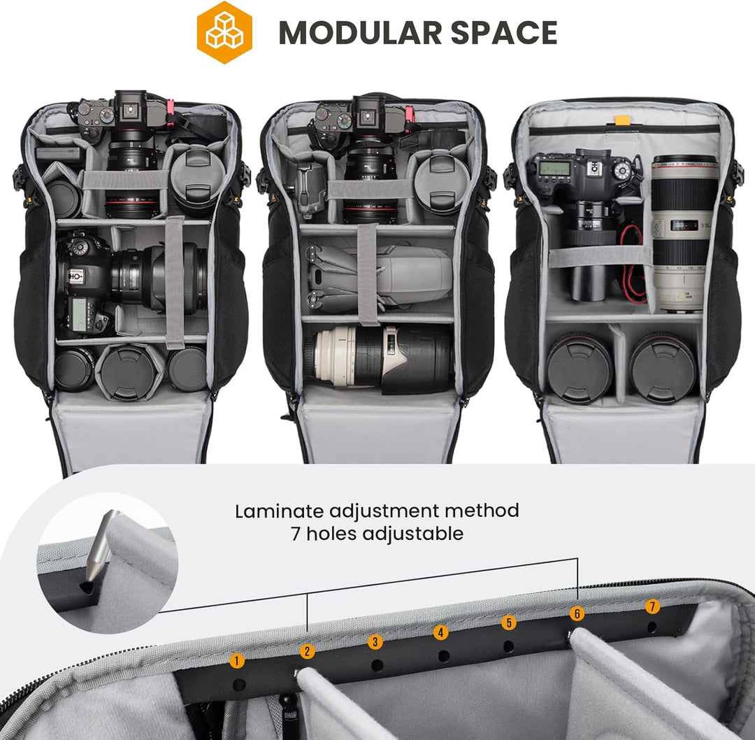 TARION Kamerarucksack Wandern Fotorucksack Gross Kamerarucksäcke Wasserfester Kamera Rucksack mit La