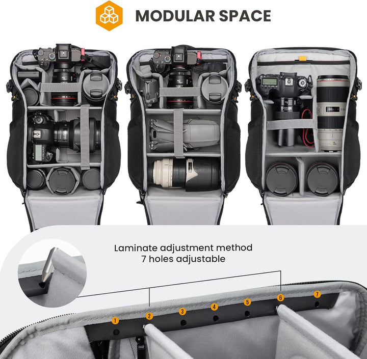 TARION Kamerarucksack Wandern Fotorucksack Gross Kamerarucksäcke Wasserfester Kamera Rucksack mit La