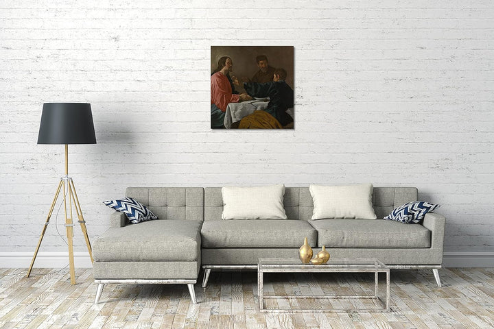 Printed Paintings Leinwand (60x60cm): Velázquez - Das Abendmahl in Emmaus 60x60 cm, 60x60 cm