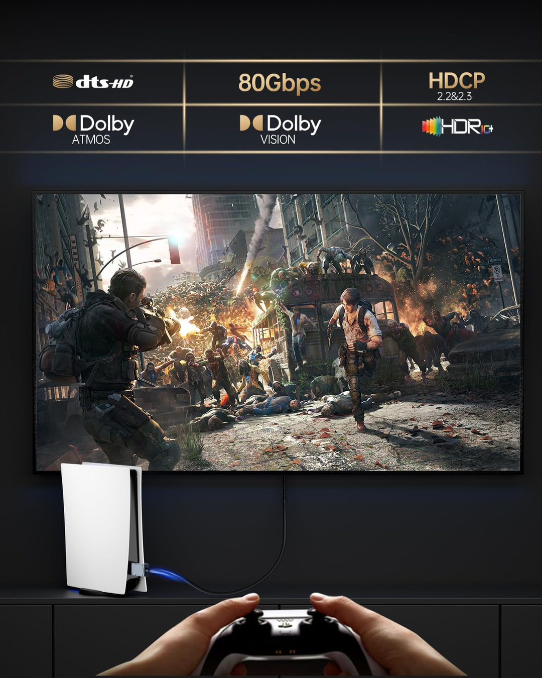 AGFINEST 8k DisplayPort 2.1 Kabel 80Gbps, Ultra-high Bit Rate DP Kabel UHBR20 HDR10+ DSC1.2a 16k 60H