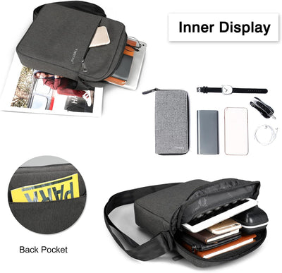 FANDARE Umhängetasche Herren Arbeitstasche Messenger Bag Schultertasche Herrentasche Kuriertasche zu