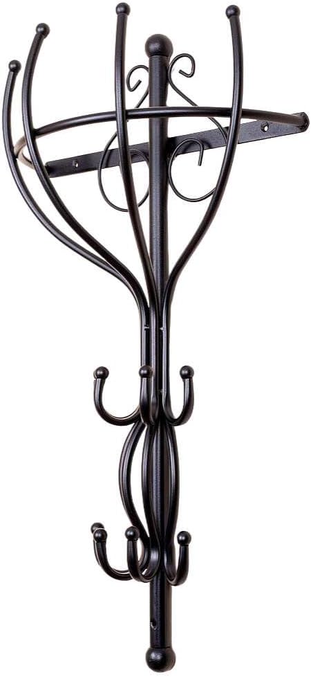 DanDiBo Wandgaderobe Halbrund Wand Metall Schwarz Vienno 66cm Gaderobe Kleiderhaken Gaderobenhaken H