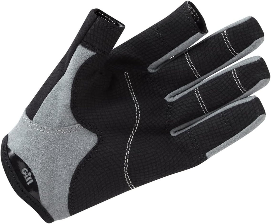 Gill Junior Deckhand Long Finger Sailing Gloves 2022 - Black, JUN