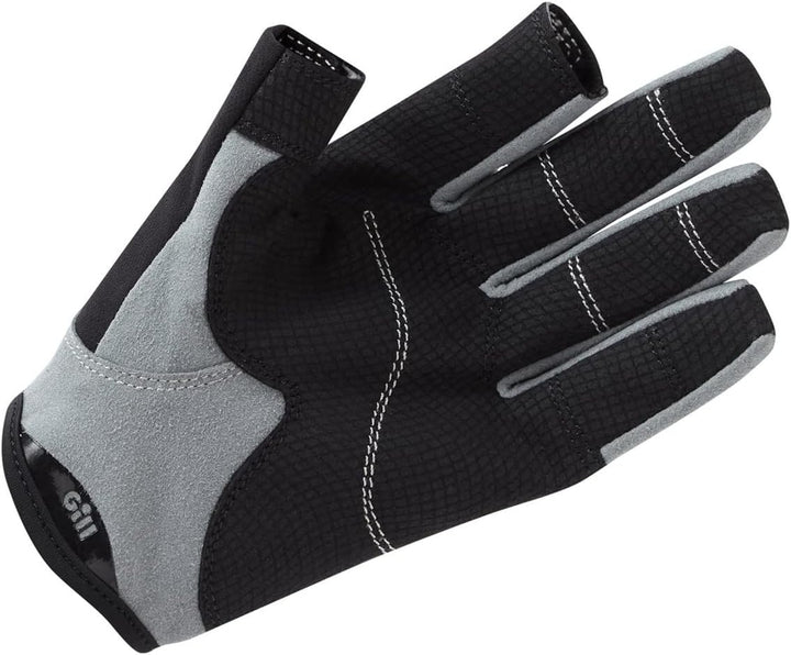 Gill Junior Deckhand Long Finger Sailing Gloves 2022 - Black, JUN