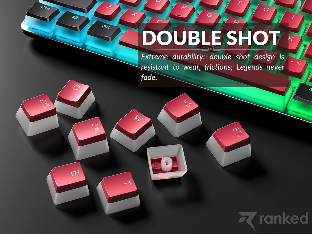 Ranked Pudding PBT-Tastenkappen | 112 Double Shot Transluzent ANSI US- und ISO-Layout | OEM-Profil f