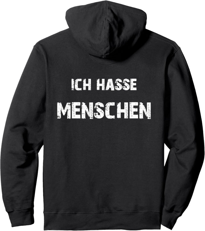 Ich Hasse Menschen Spass Statement Für Sie & Ihn Trend Spruch Pullover Hoodie