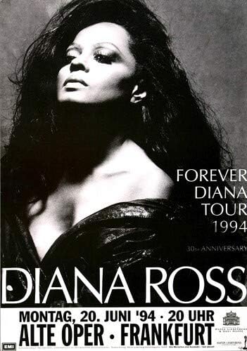 Diana Ross - Forever Diana, Frankfurt 1994 » Konzertplakat/Premium Poster | Live Konzert Veranstaltu