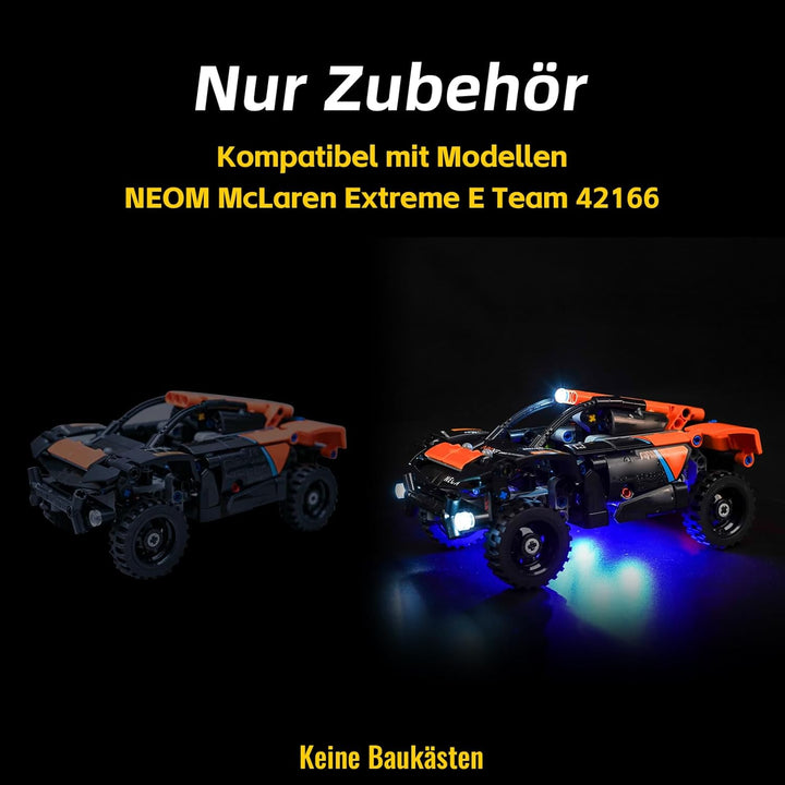Led Licht Set für Lego NEOM McLaren Extreme E Race Car 42166 (Kein Lego), Dekorationsbeleuchtungsset