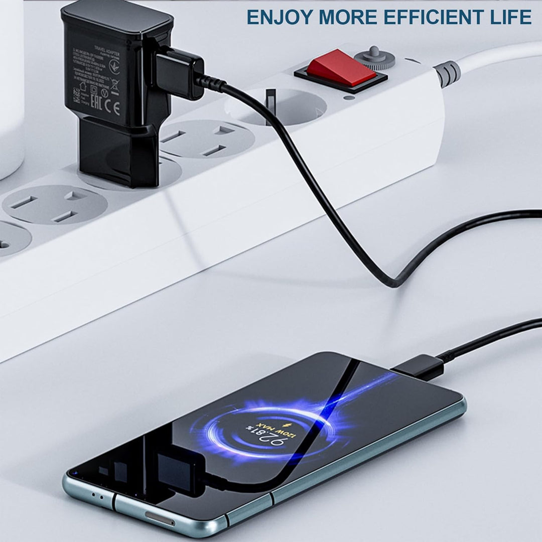 2er-Pack USB Ladegerät mit 2m Ladekabel USB Typ-C für Samsung Galaxy A13 A14 A15 A23 A25 A33 A34 A35