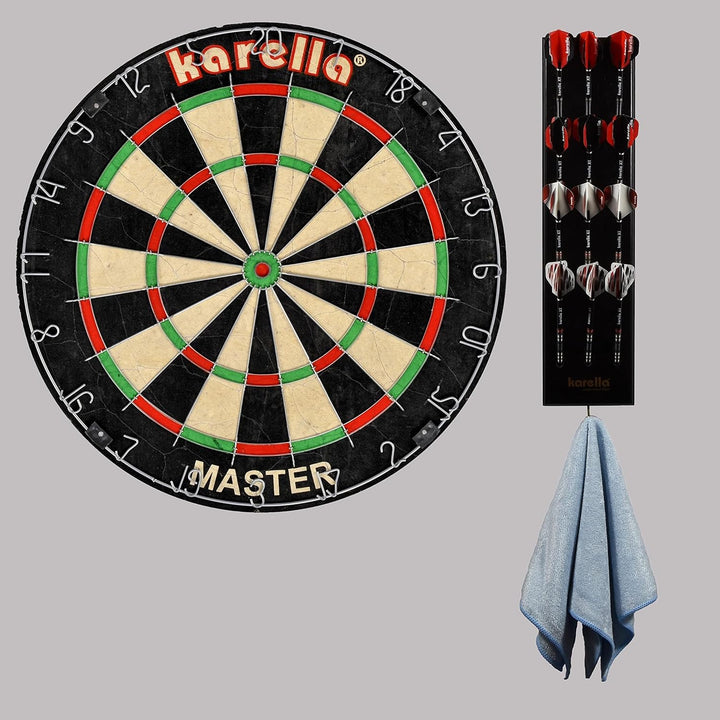 Karella Ultimo, Wandhalter für Dartpfeile, Dart Halter aus Holz für 12 Soft- oder Steeldarts, edler
