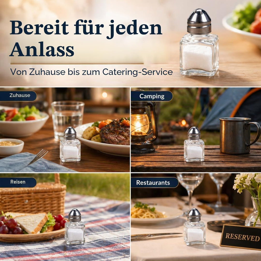 30 Mini-Salz- und Pfefferstreuer Set | Tragbares Salz- und Pfeffermühlen-Set | Kompakte Salz- und Pf