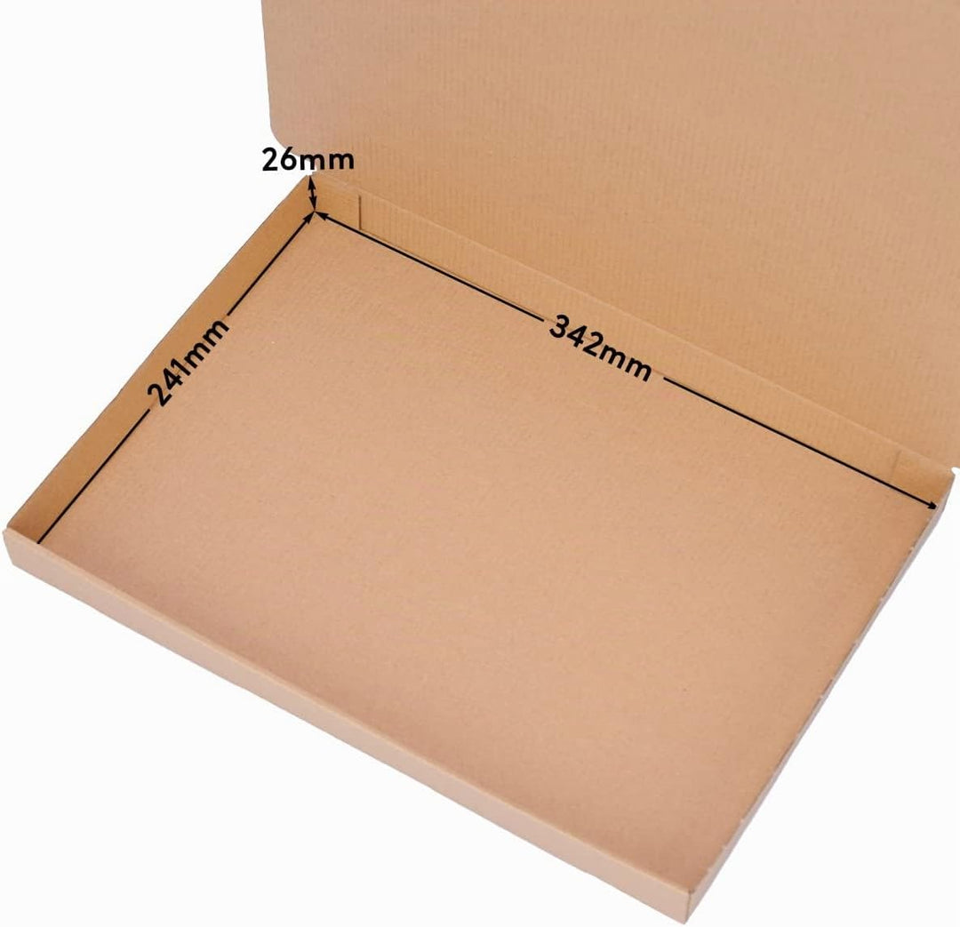 Faltschachteln 342 x 241 x 26 mm Braun (Aussenmass 350 x 250 x 30 mm) WP XS Versandkarton DHL Karton