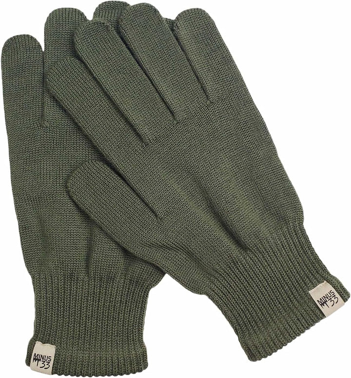 Minus33 Merino Wool Handschuheinlage schwarz M Braunoliv, M Olivgrün