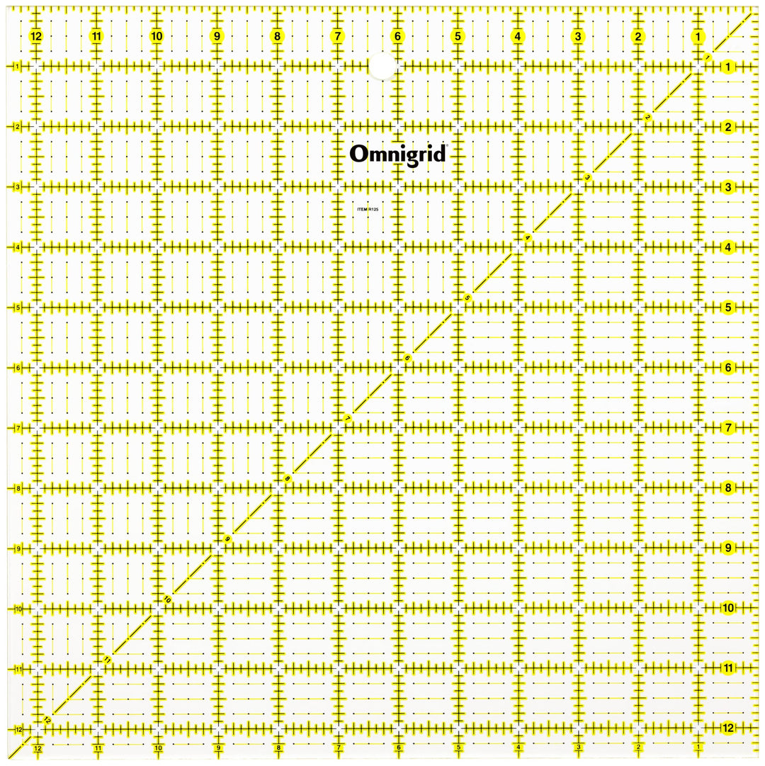 Omnigrid x 12-1/2" Ruler Quilt-Lineale, farblos, 12-½" quadratisch 12-½" x 12-½", quadratisch 12-½"