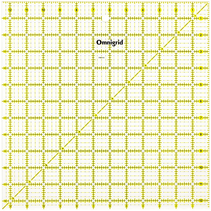 Omnigrid x 12-1/2" Ruler Quilt-Lineale, farblos, 12-½" quadratisch 12-½" x 12-½", quadratisch 12-½"