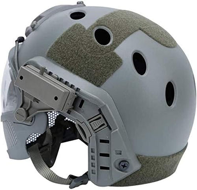 Taktischer Airsoft PJ Helm F22, EIN Integral-Schutzhelm Mit Abnehmbarer Maske Und Brille, Outdoor-Re