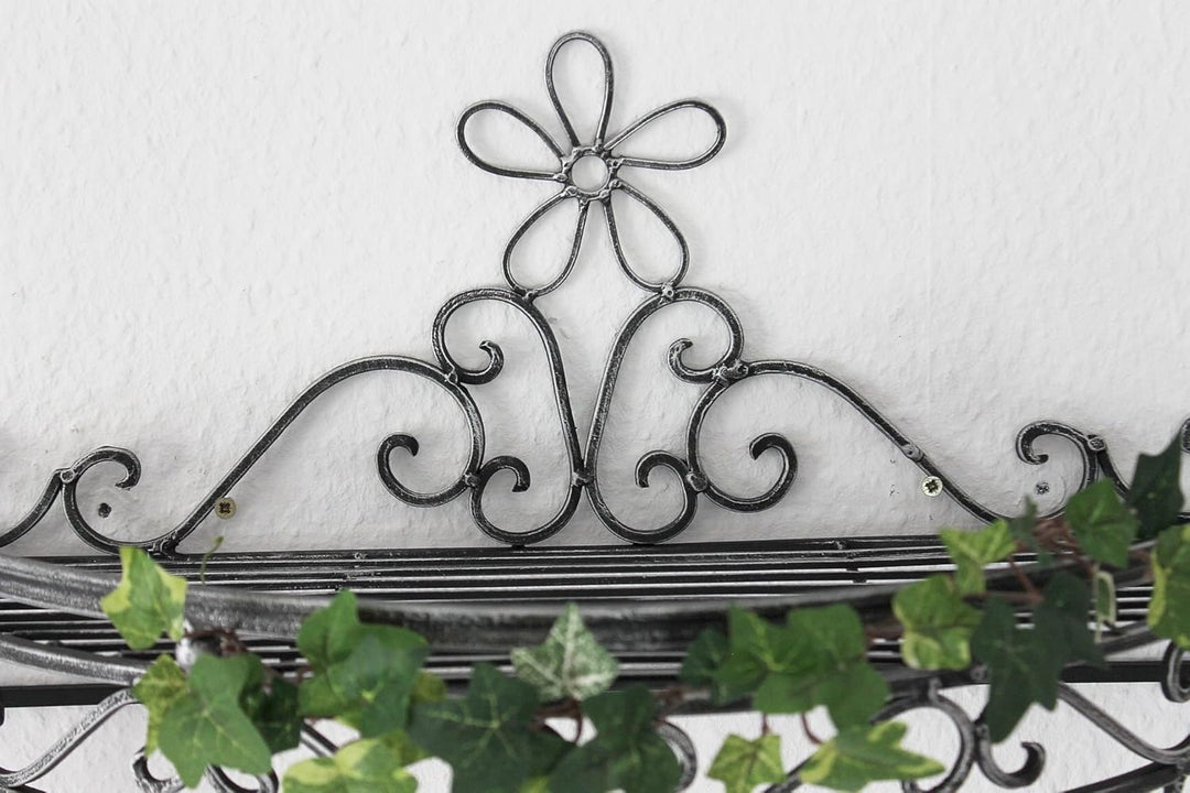 DanDiBo Wandregal 09919 Wandkonsole 50 cm Küchenregal aus Metall Topfhänger Kräuterregal