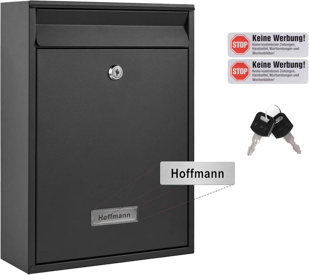 Zedelmaier Mehrfamilienhaus personalisiert 2er Briefkastensysteme DIN C4 Briefkastenanlage Briefkäst