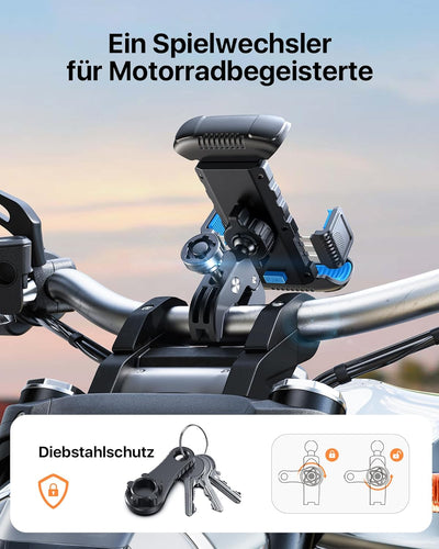 andobil Handyhalterung Fahrrad [2024 Ultimative Sicherheit] Diebstahlschutz fahrradlenker Handyhalte