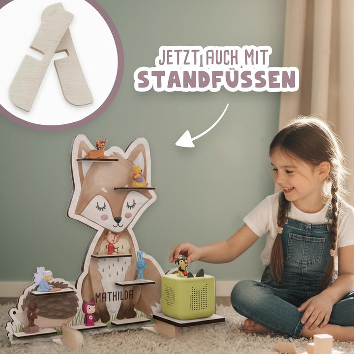 hellomini Tonie Regal Mädchen mit Wunschnamen für Toniebox 1 &amp; Toniebox 2 - Personalisiertes Toniebo